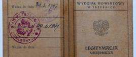Legitymacja urzędnicza Józefa Bolewskiego - Starostwo Powiatowe w Trzebnicy