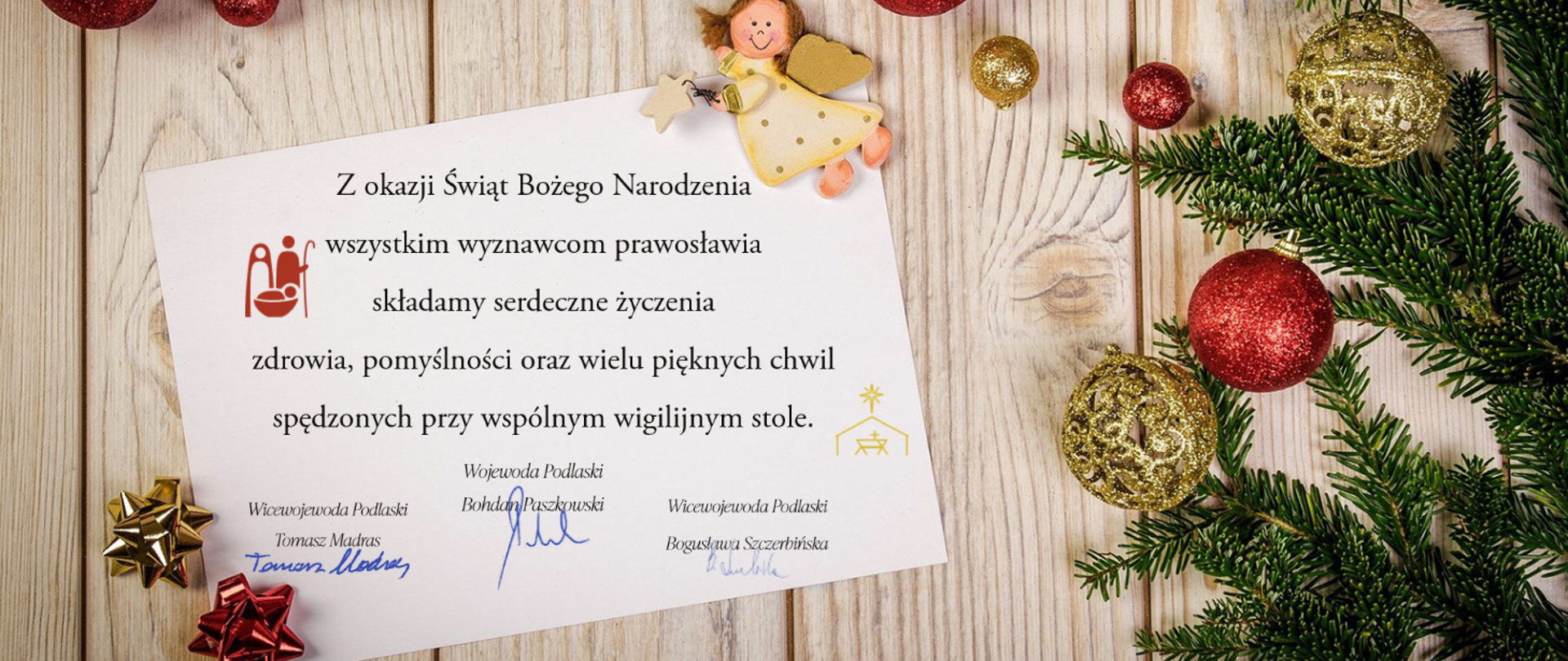 Serdeczne życzenia z okazji Świąt Bożego Narodzenia wyznawcom prawosławia
