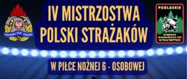 IV Mistrzostwa Polski Strażaków w Piłce Nożnej 6-cio osobowej - plakat promujący wydarzenie