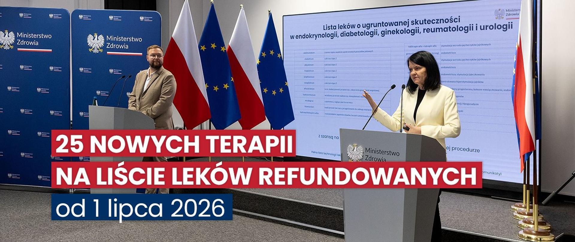 Na zdj. wiceminister zdrowia Katarzyna Kacperczyk i dyr DPLiF Mateusz Oczkowski.