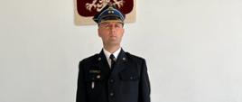 Zdjęcie przedstawia mianowanego na stanowisko dowódcy JRG mł. kpt. Grzegorza Falińskiego