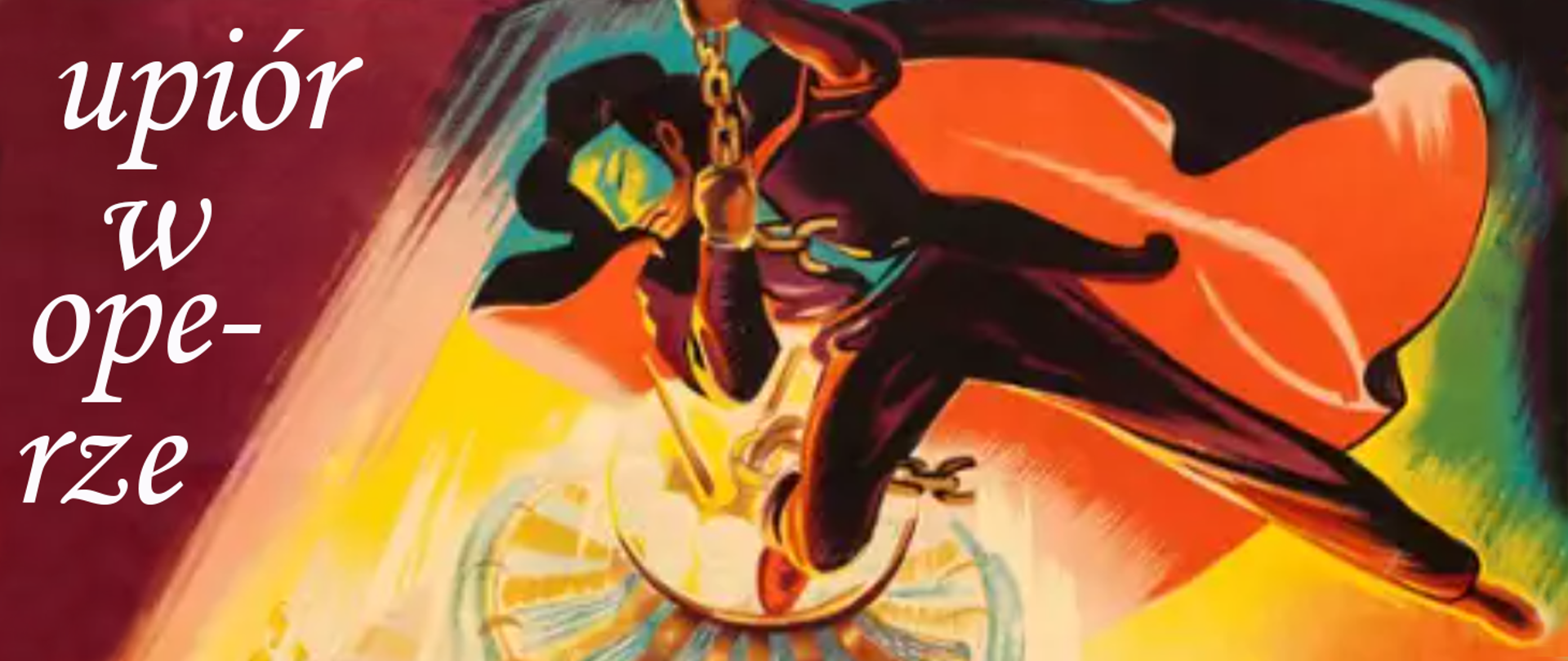 Plakat, rysunek pastelowy do przedstawienia 