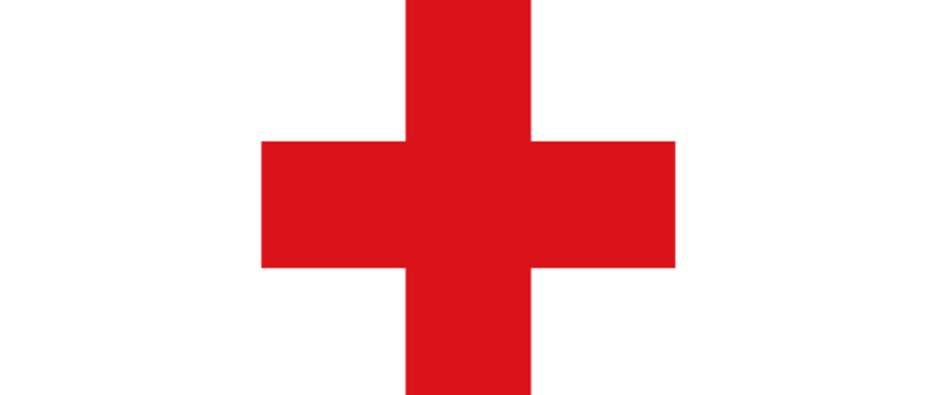 czerwony krzyż na białym tle