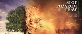 PLAKATY przedstawiające pożar traw