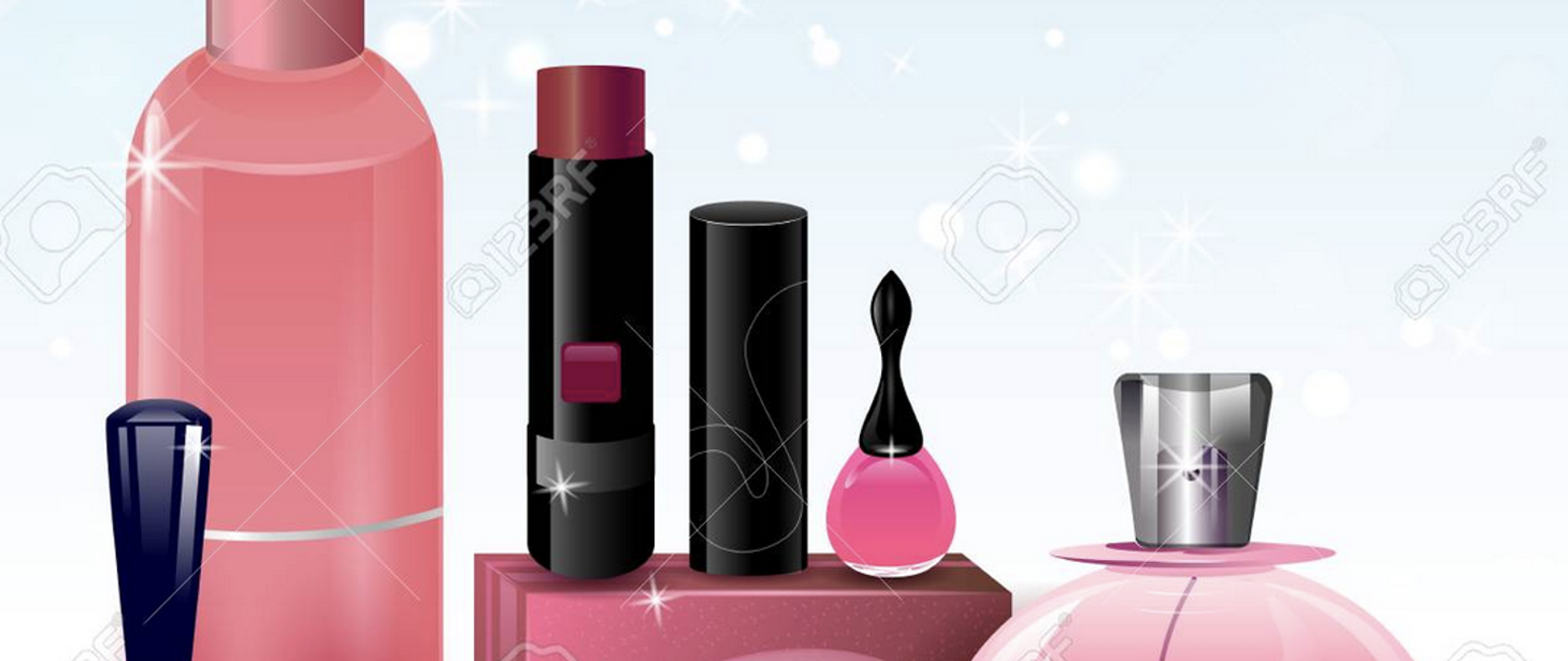 grafika różnych kosmetyków