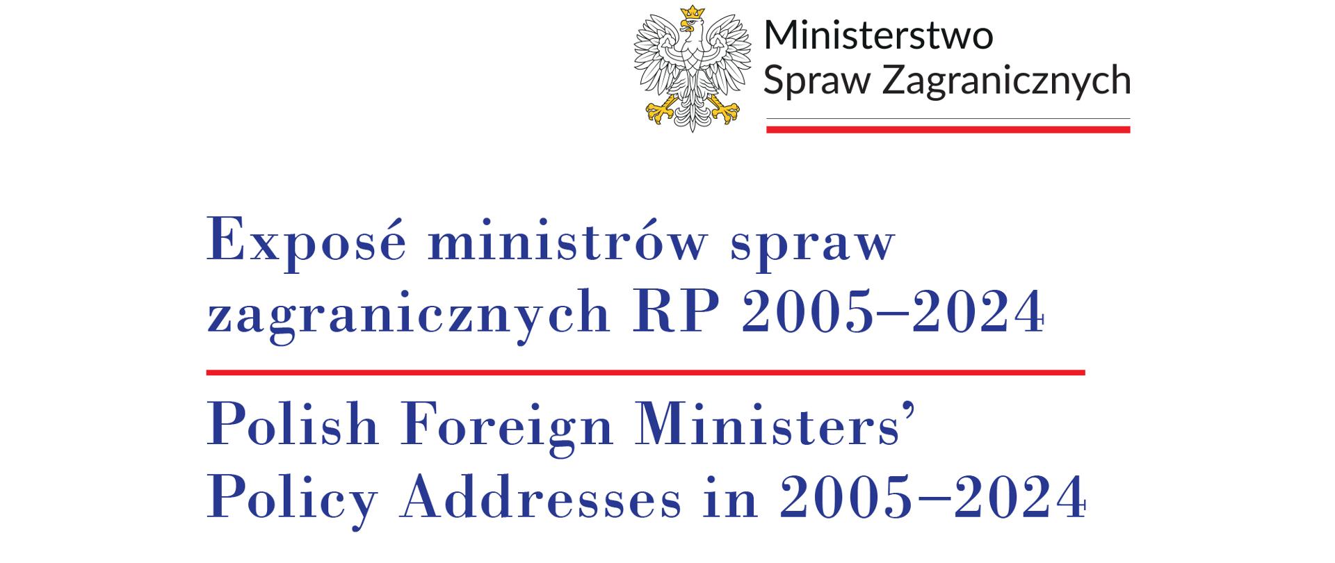 exposé ministrów spraw zagranicznych RP 2005–2024