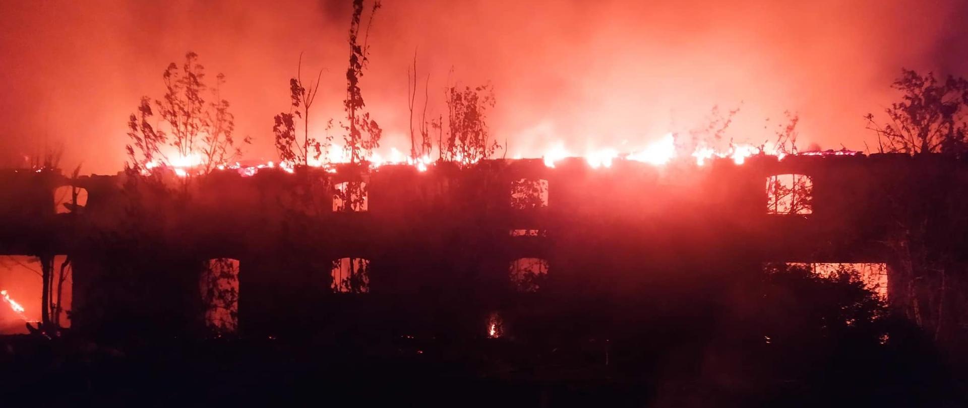 Pożar stodoły w Brzycznie