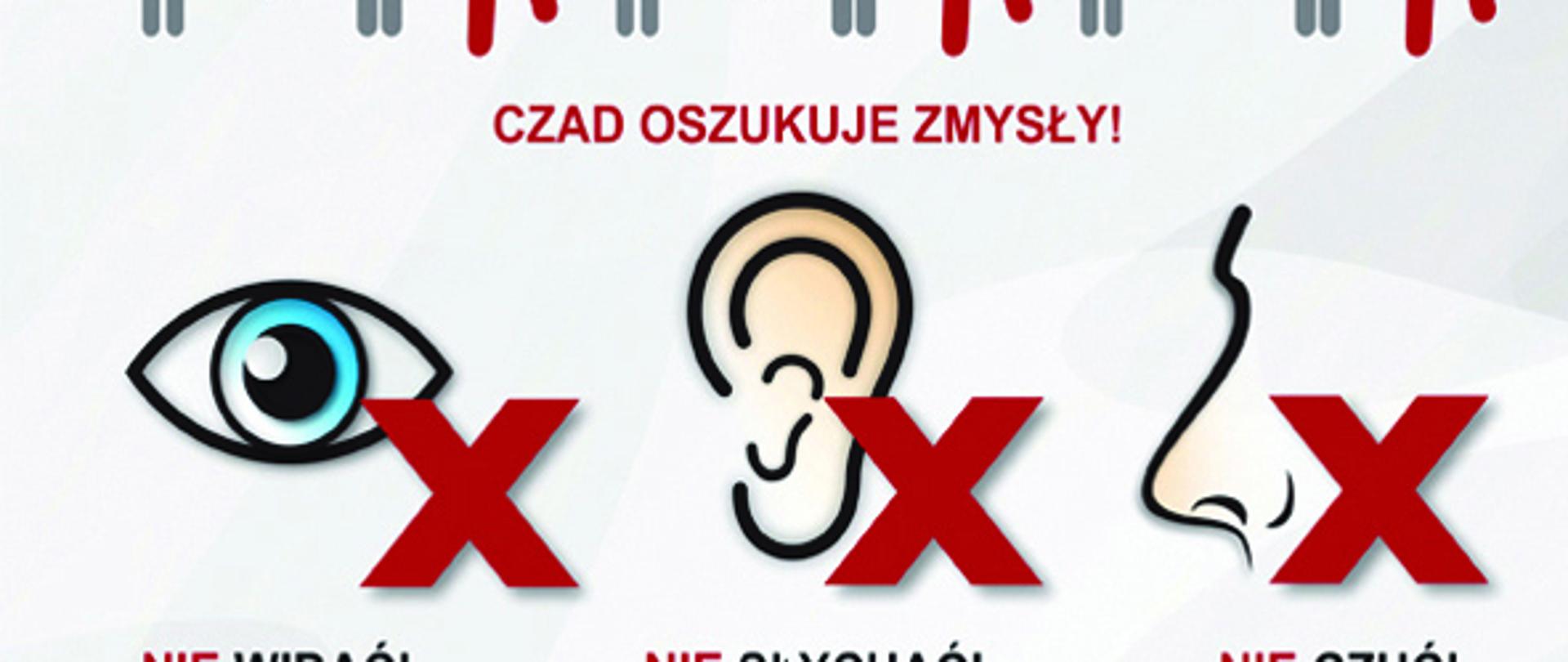 Zdjęcie przedstawia ulotkę informacyjną na temat tlenku węgla.