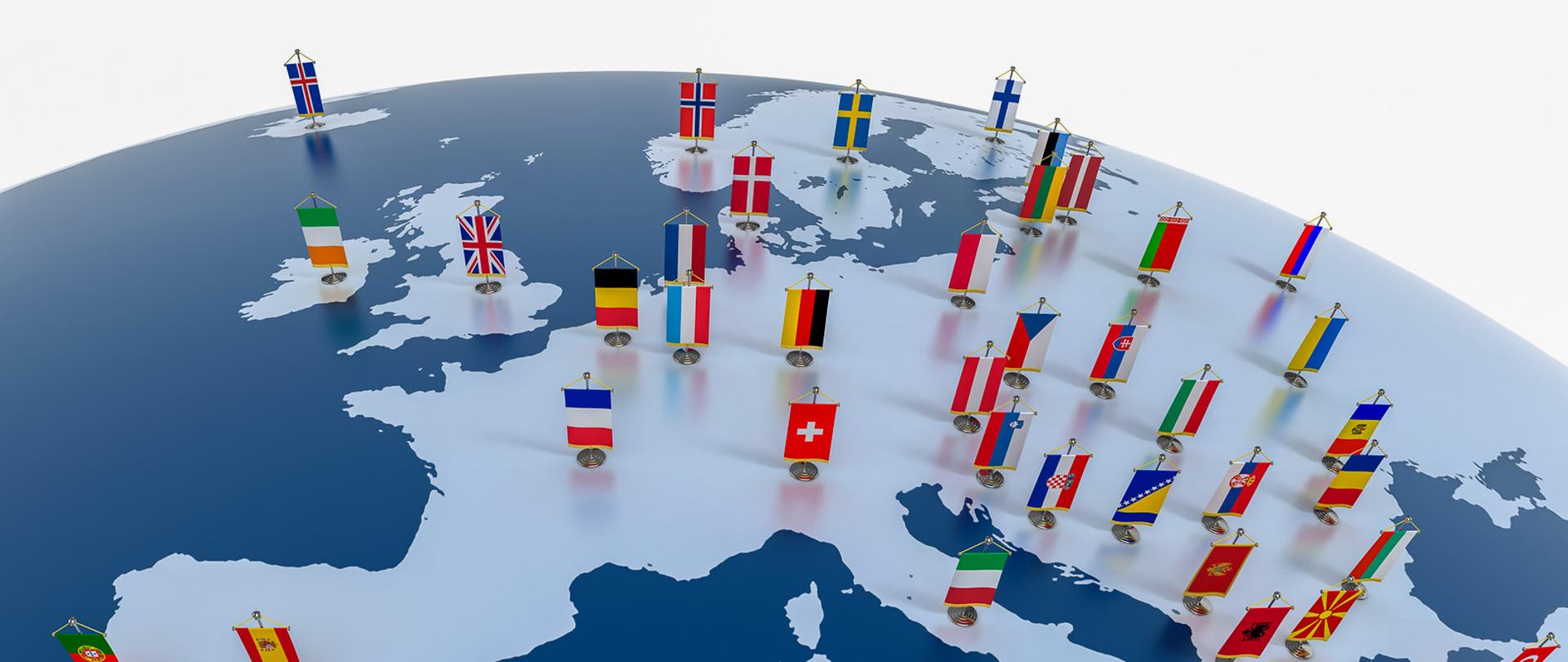 Glob_ziemski_Europa_Stolice