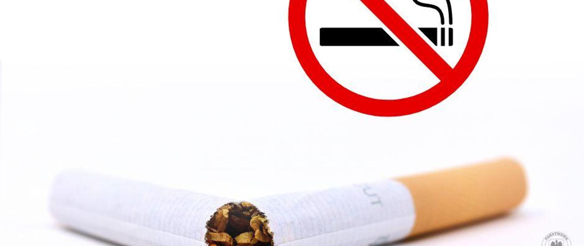 na zdjęciu znajduję się złamany papieros oraz napis światowy dzień bez tytoniu