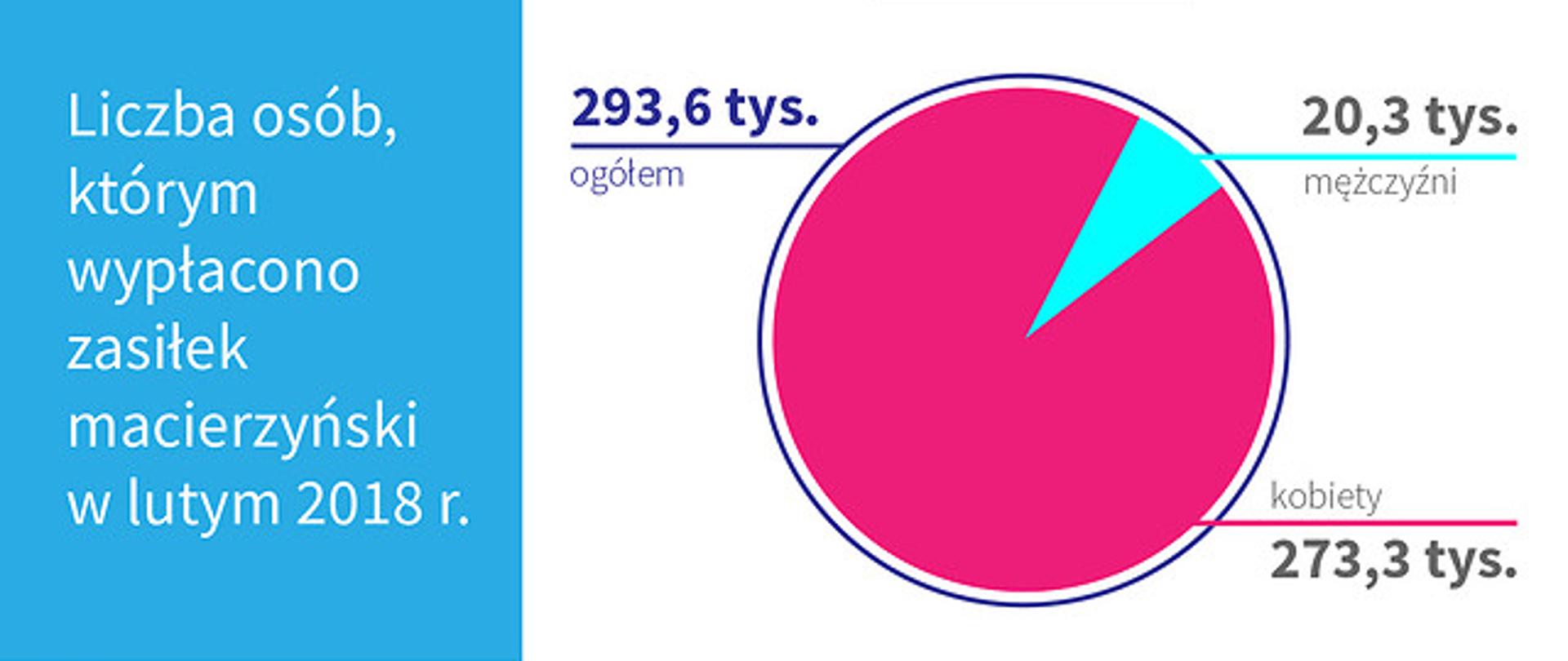 Zasiłki macierzyńskie w lutym 2018 r.