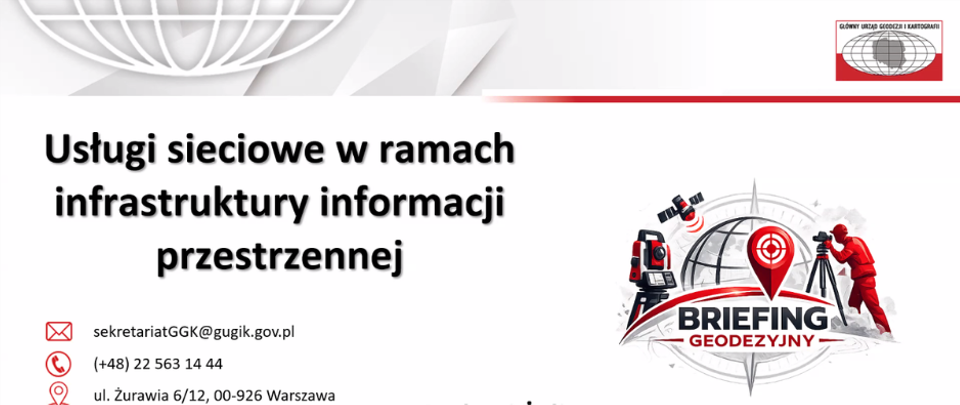 zrzut ekranu z prezentacji przedstawicieli GUGiK podczas VII briefingu geodezyjnego
