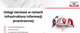 zrzut ekranu z prezentacji przedstawicieli GUGiK podczas VII briefingu geodezyjnego