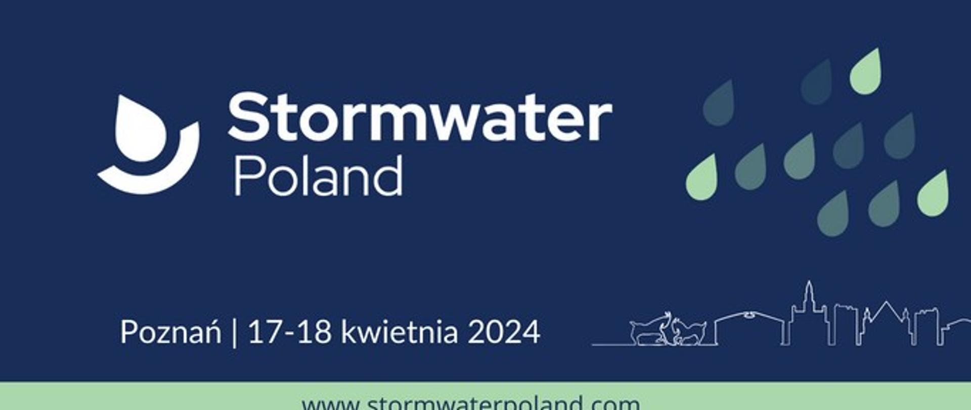Plakat informacyjny Stormwater Poland Poznań 17-18 kwietnia 2024