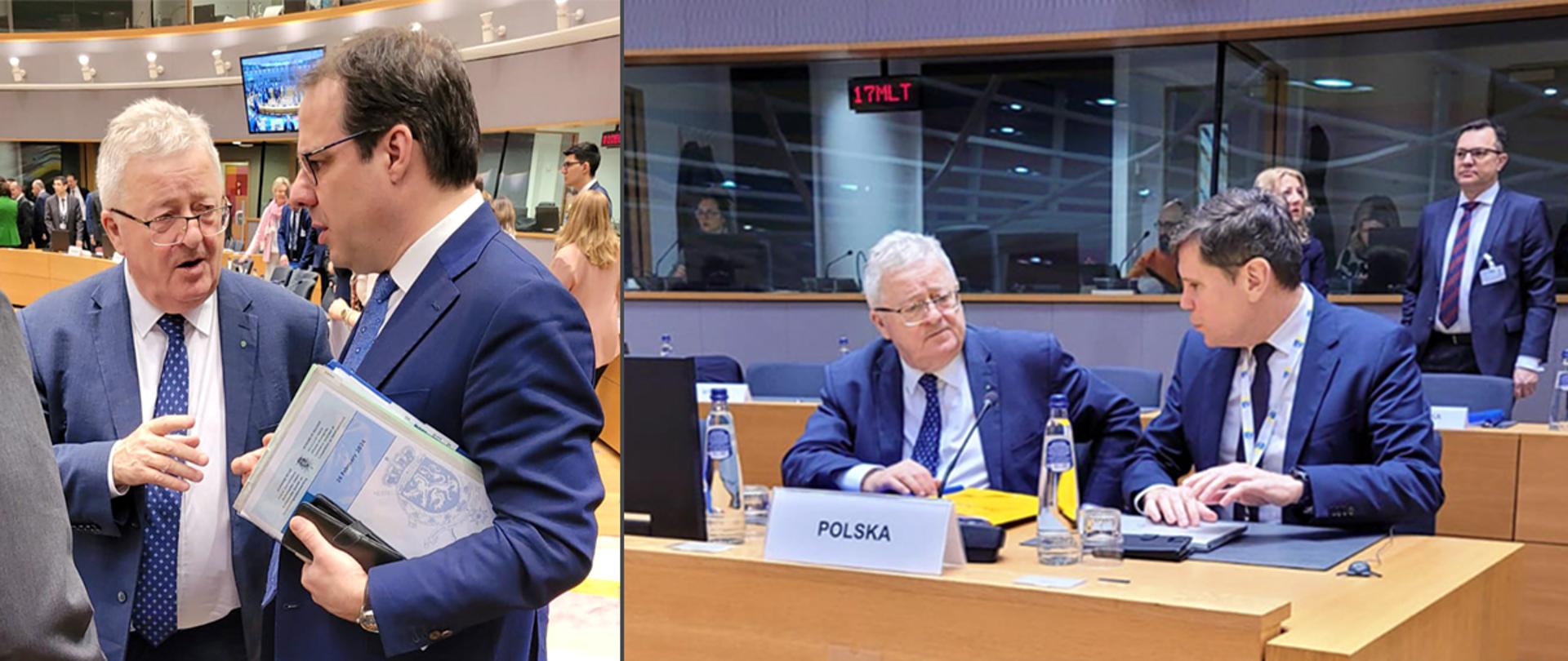 Minister Czesław Siekierski podczas posiedzenia Rady Ministrów UE