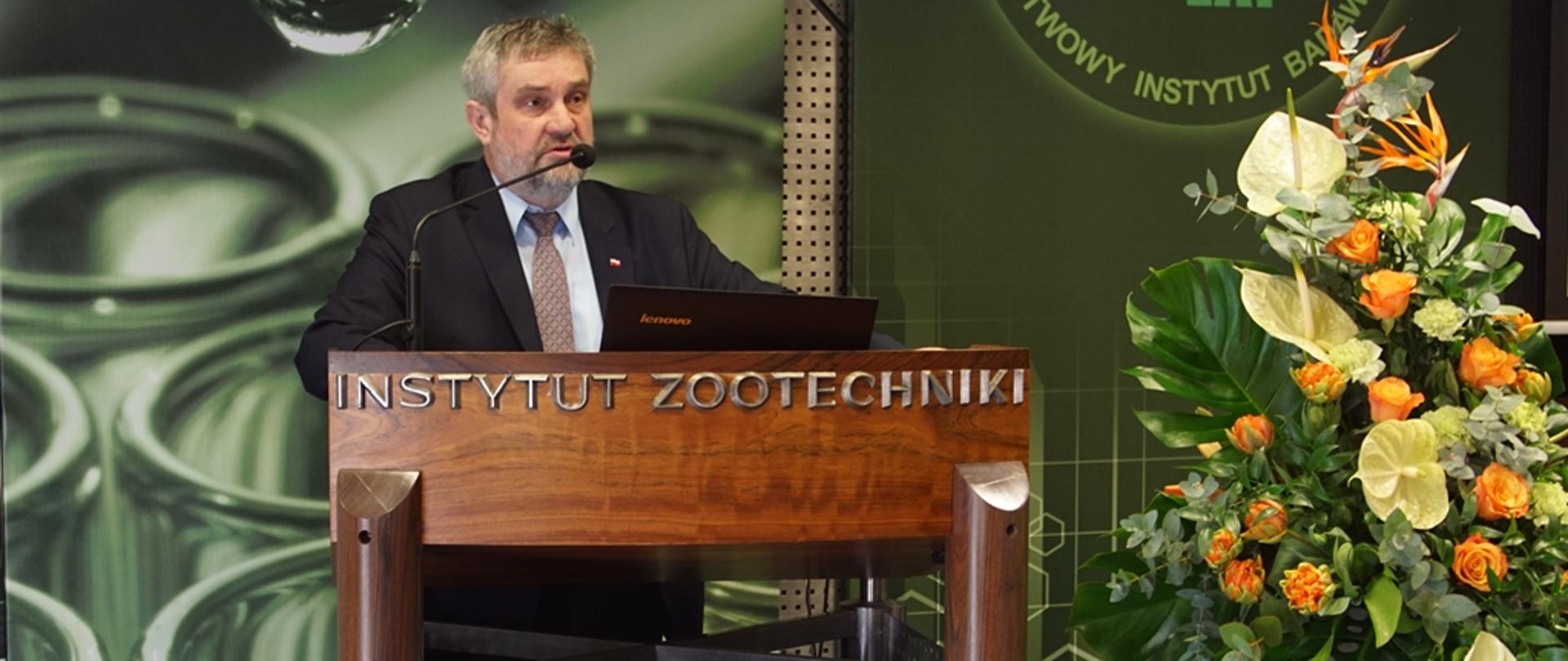 Min. J.K. Ardanowski podczas wystąpienia na konferencji