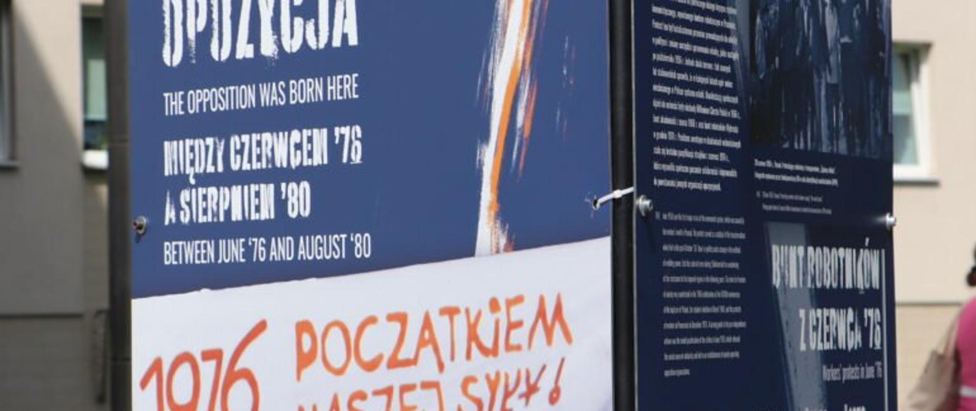 Grafika dotycząca otwarcia wystawy "Tu rodziła się opozycja"