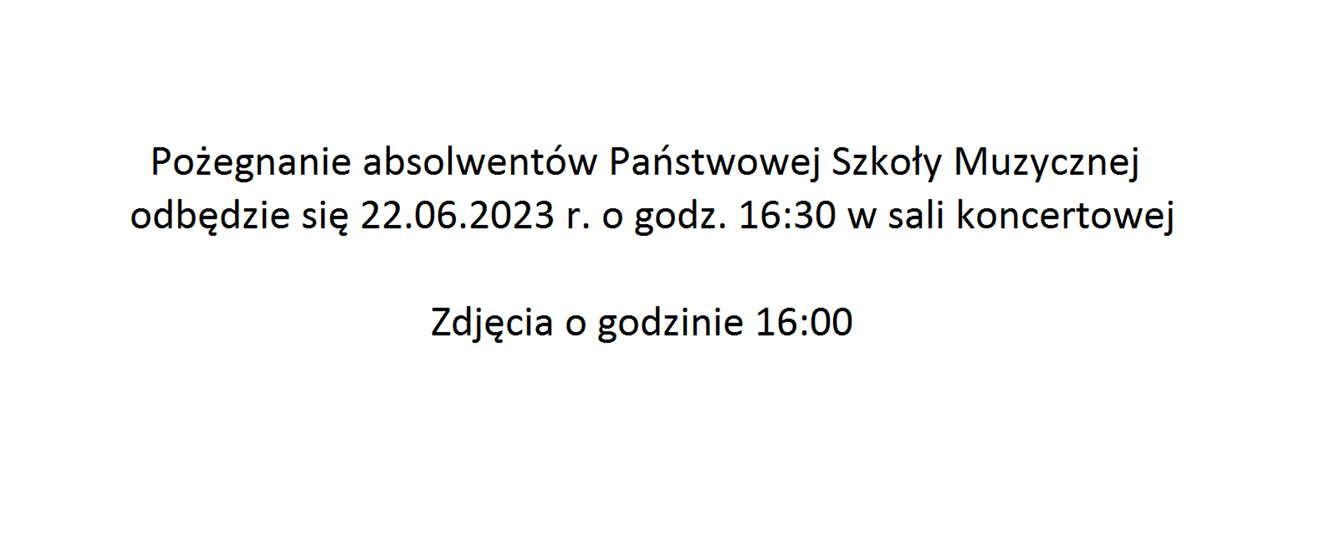 Pożegnanie absolwentów
