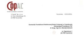 PODZIĘKOWANIA OD FIRMY COPAL