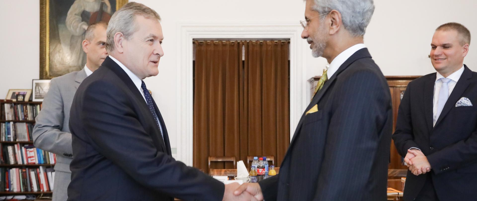 Wicepremier Piotr Gliński spotkał się z ministrem spraw zagranicznych Indii Subrahmanyamem Jaishankarem, fot Danuta Matloch
