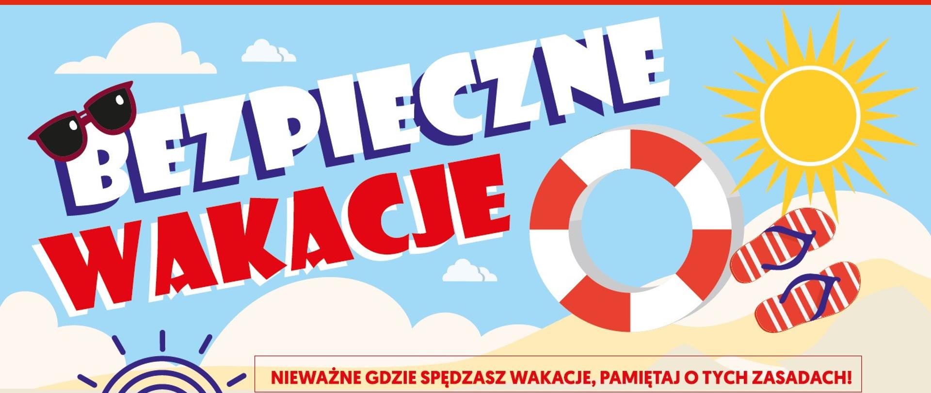 Baner Bezpieczne Wakacje 2023