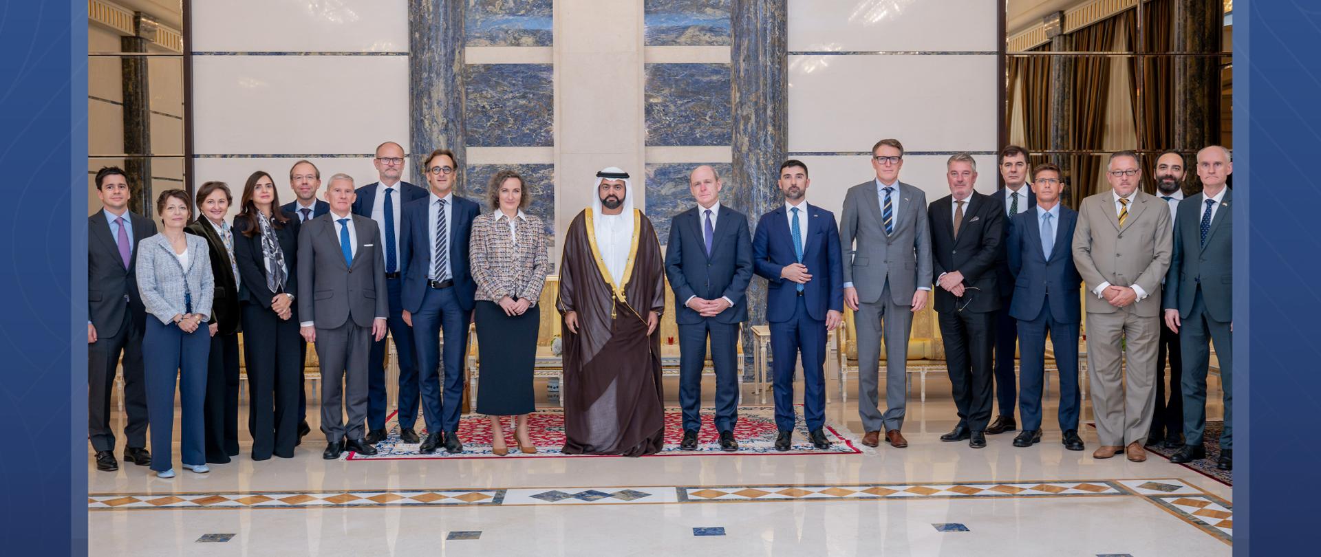 Szefowie placówek z państw UE z wizytą w emiracie Fujairah i na spotkaniu z Księciem Koronnym szejkiem Mohammedem bin Hamadem bin Mohammedem Al Sharqi.