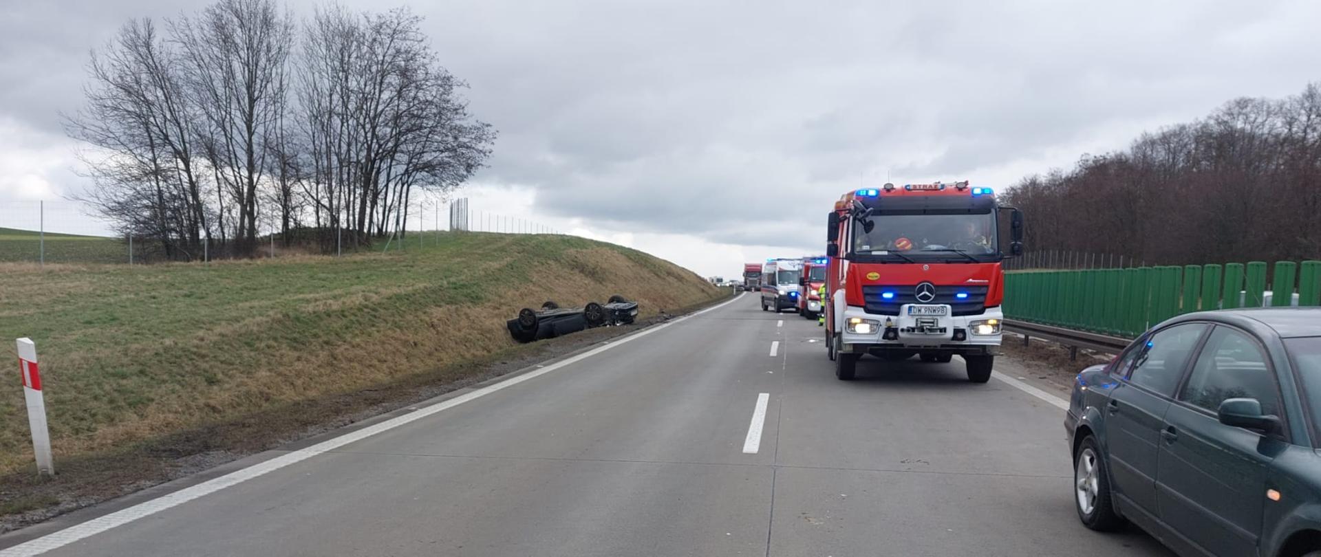 Zderzenie 6 samochodów na Autostradzie A4