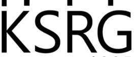 logo KSRG czarny napis na białym tle
