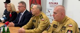 Konferencja w Komendzie Wojewódzkiej Państwowej Straży Pożarnej w Kielcach (fot. PSP Kielce)