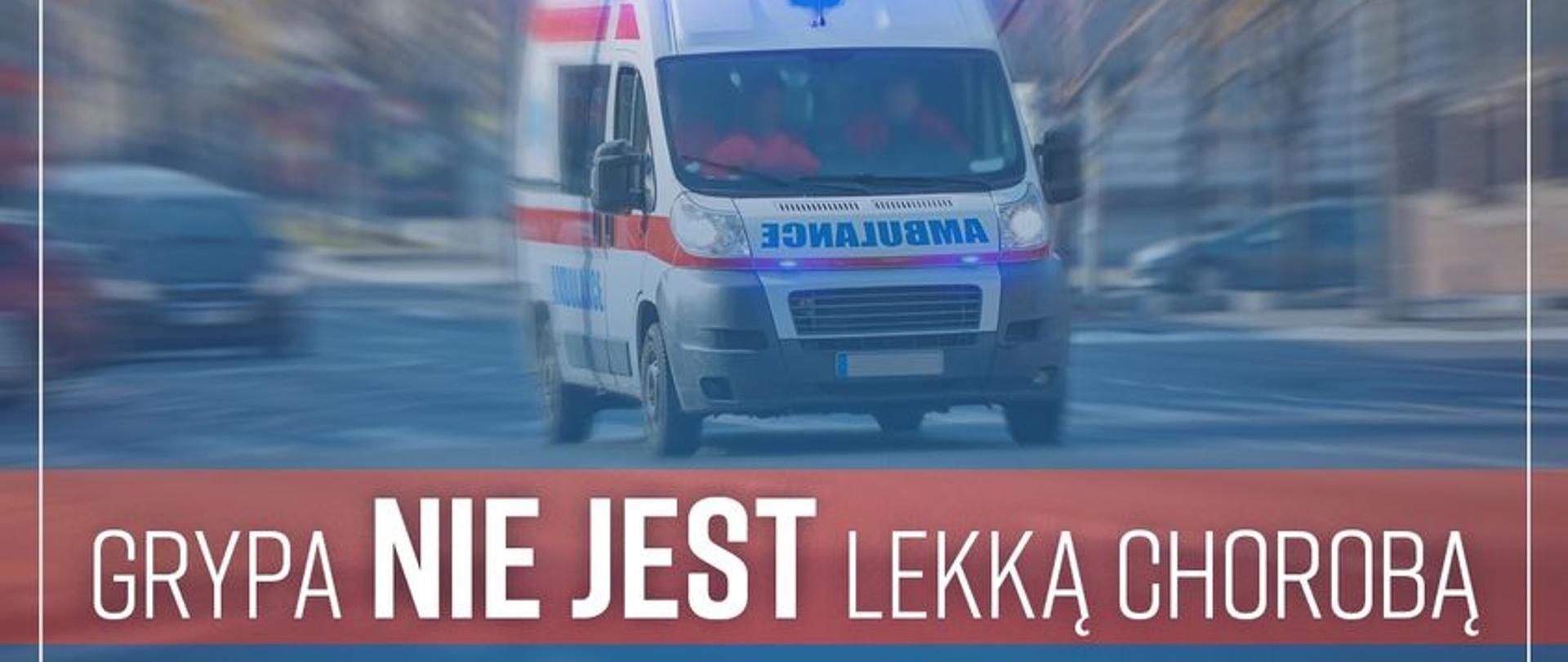 baner informacyjny o grypie