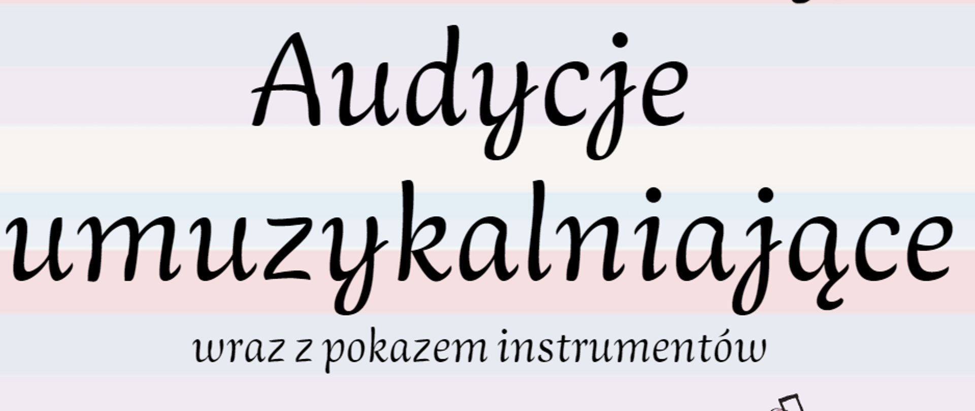 Plakat zapowiadający audycje umuzykalniające