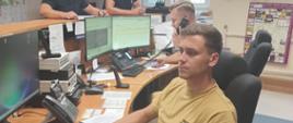 Strażacy w sztabie na stanowisku kierowania