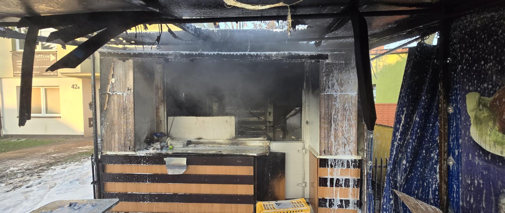 Spalony lokal gastronomiczny 