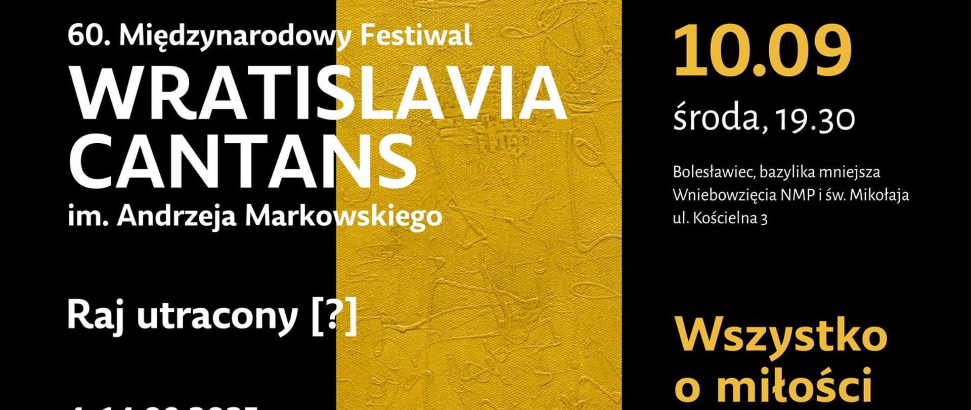 Plakat 60. Międzynarodowego Festiwalu Wratislavia Cantans