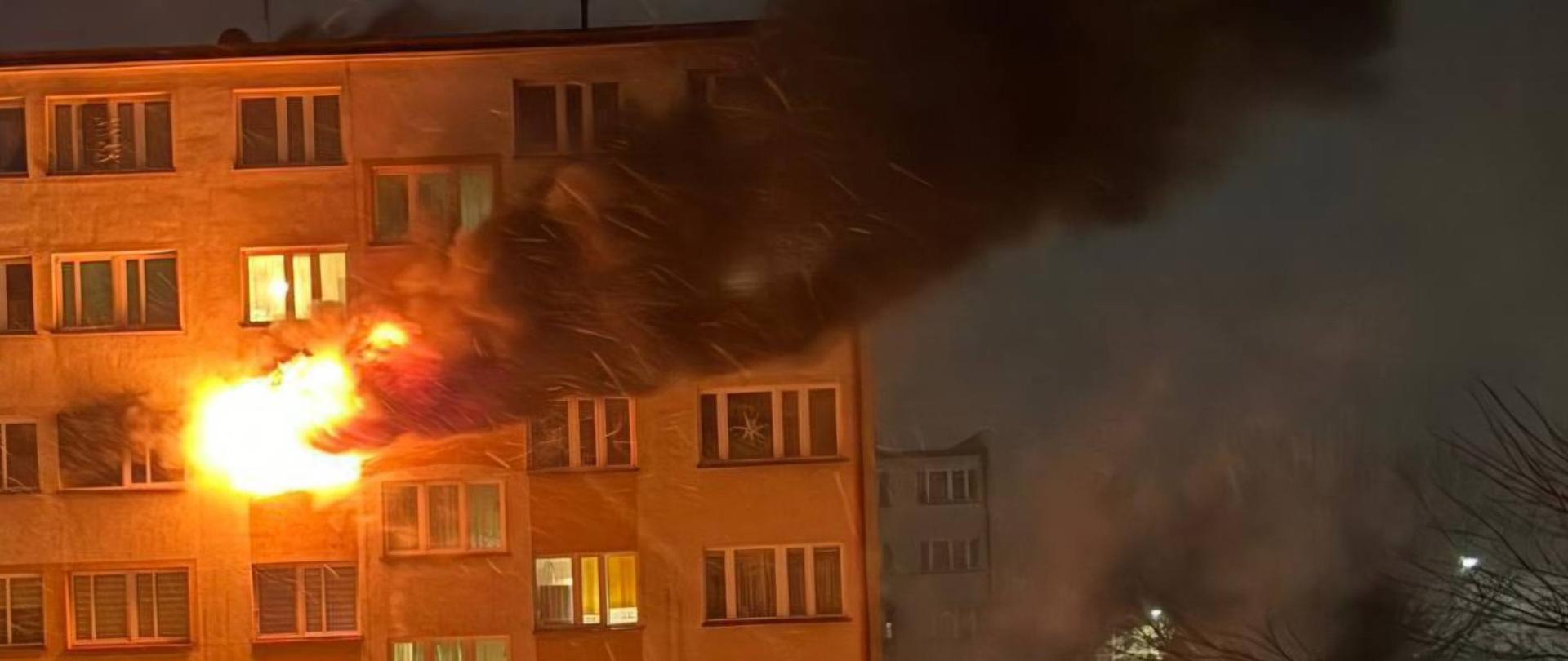 Pożar mieszkania w Ząbkowicach Śląskich