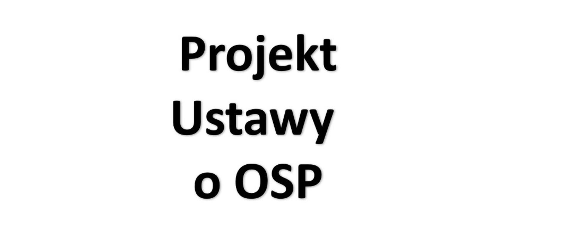 Projekt ust. o OSP