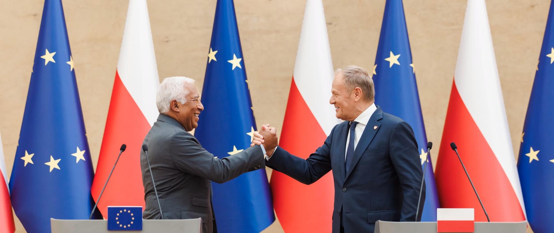 Premier Donald Tusk z Przewodniczącym Rady Europejskiej António Costą