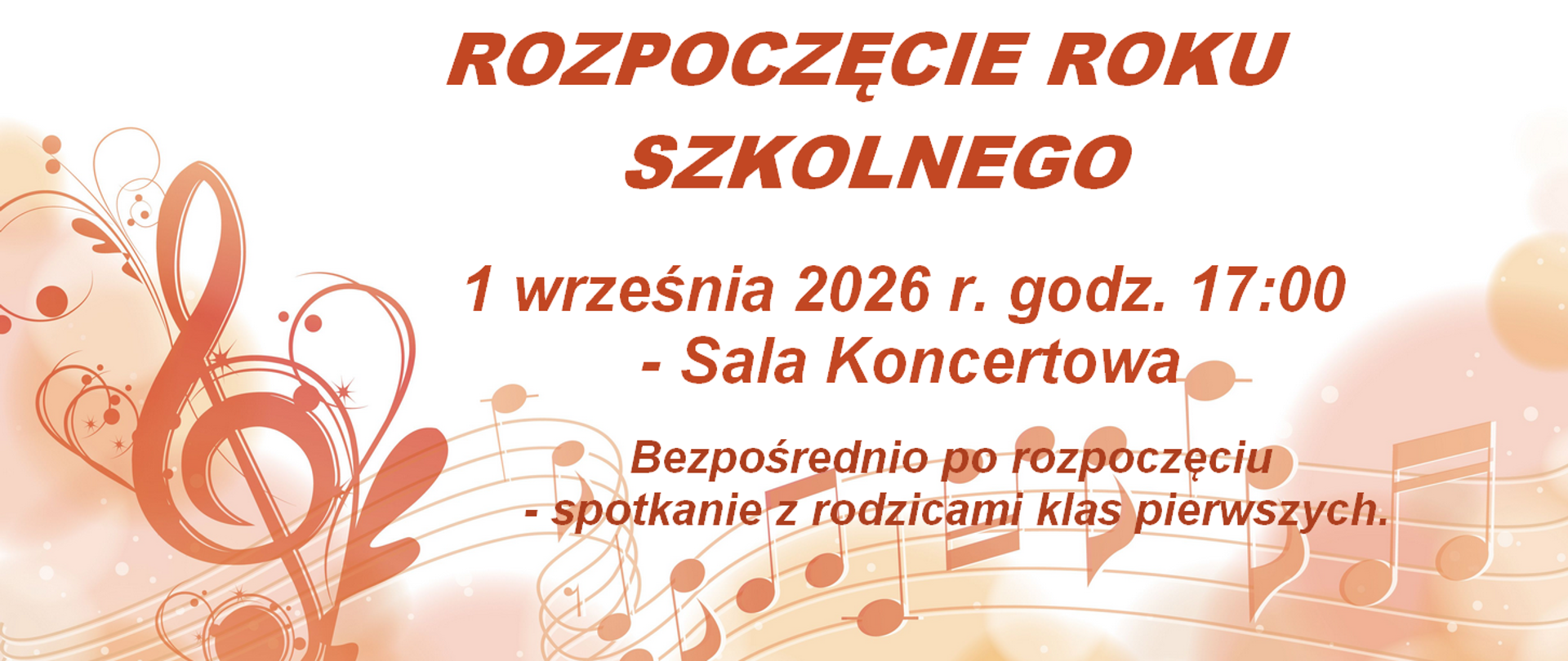 baner - informacja o rozpoczęciu roku