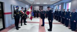 Przywitanie ze sztandarem Opolskiego Komendanta Wojewódzkiego