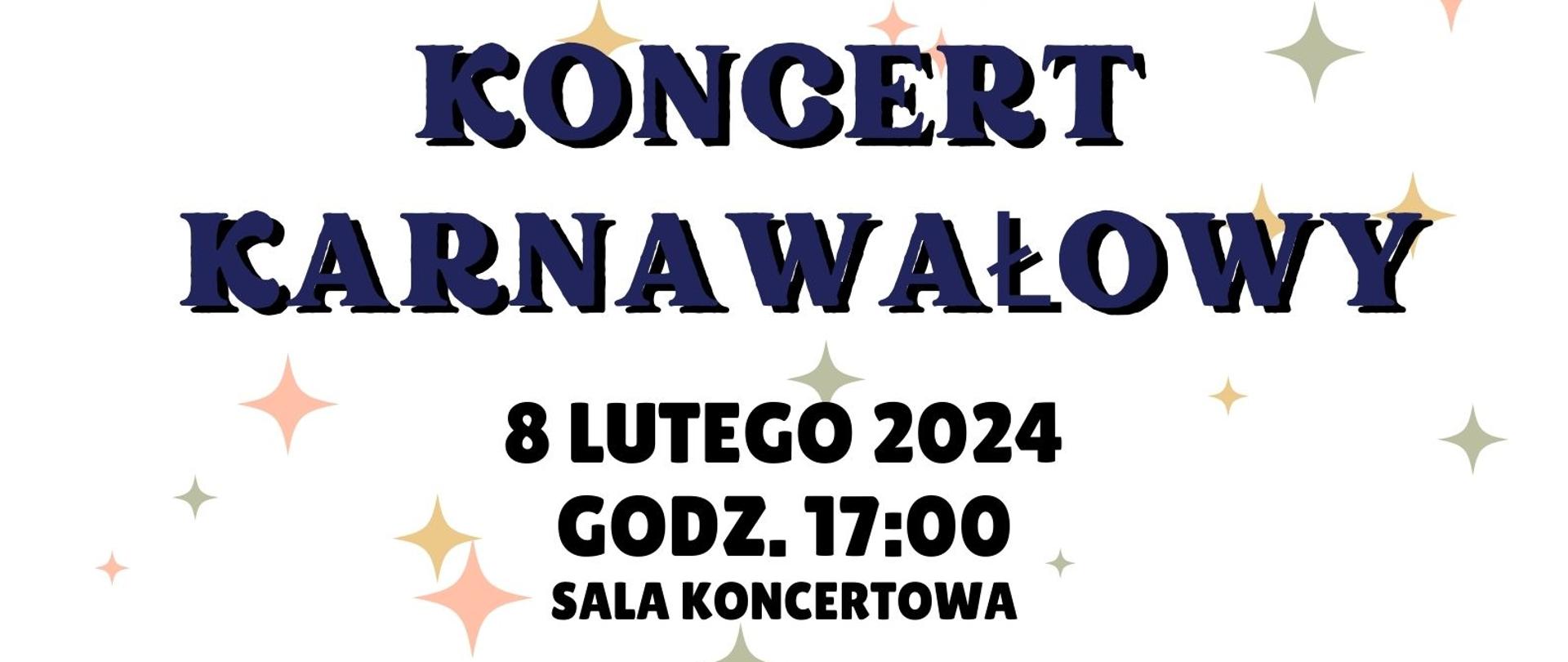 Napis w kolorze granatowym na jasnym tle