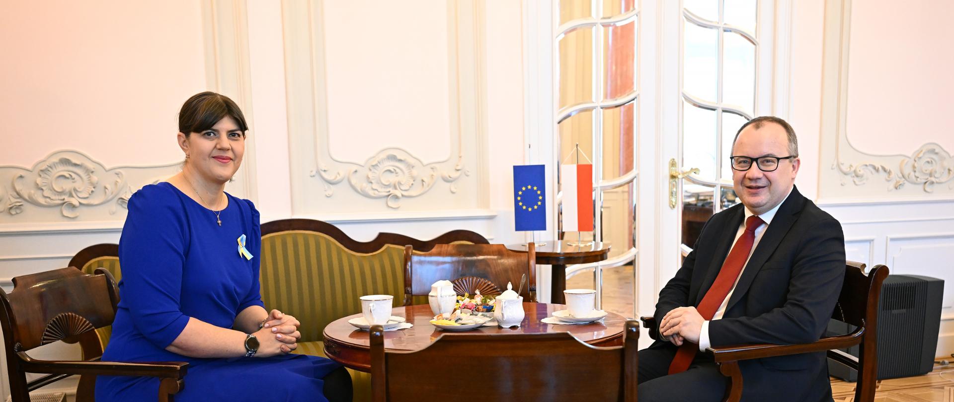 Spotkanie Ministra Sprawiedliwości Adama Bodnara z Europejską Prokurator Generalną Laurą Codruțą Kövesi