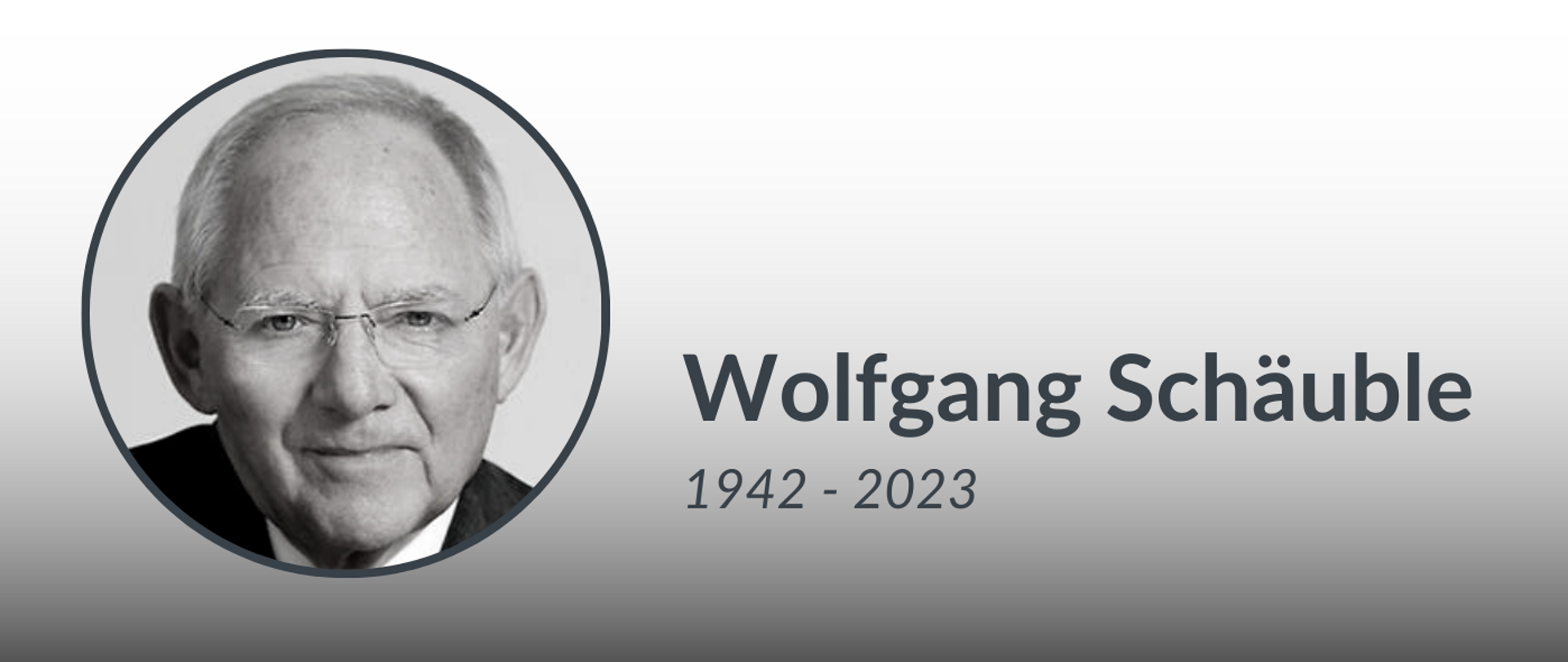 Odszedł orędownik pojednania polsko-niemieckiego Wolfgang Schäuble