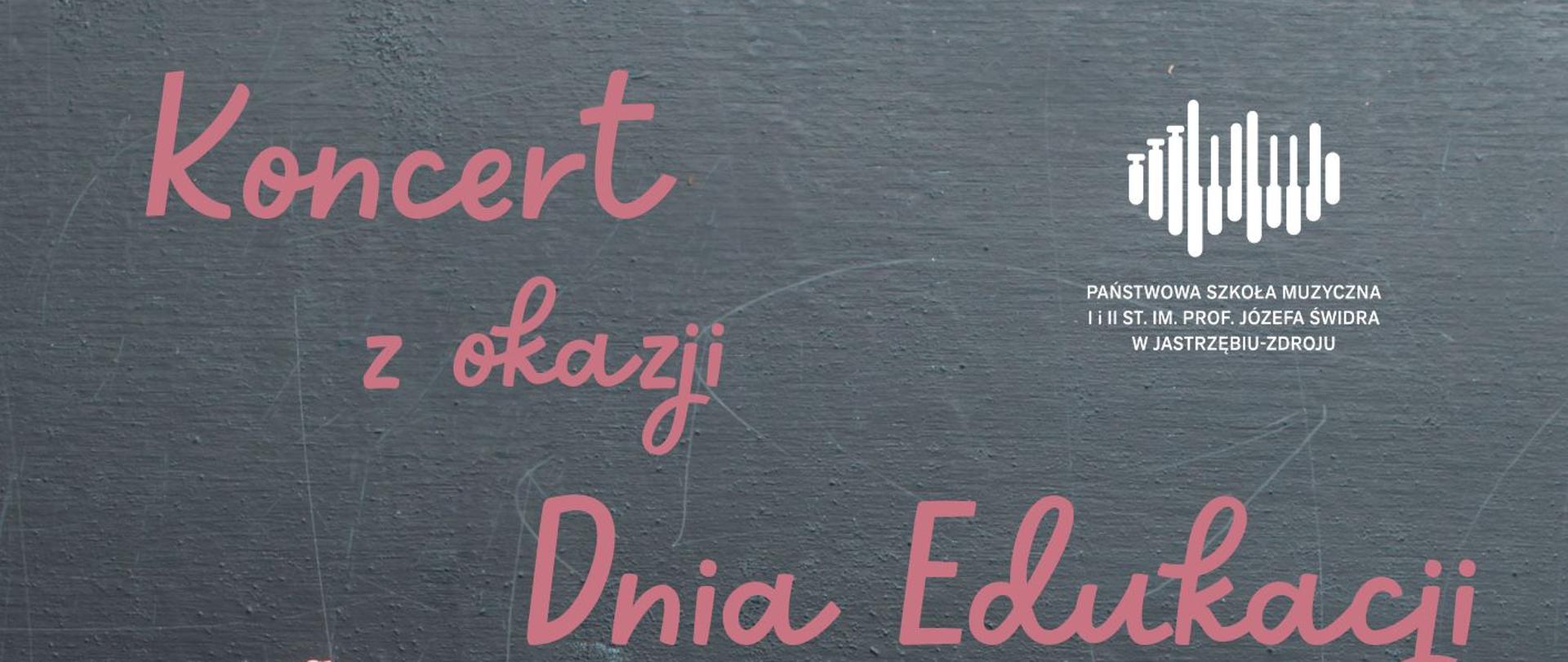 Plakat dotyczący Koncertu z okazji Dnia Edukacji Narodowej, odbywający się 10 października 2025 roku, o godzinie 17.00.