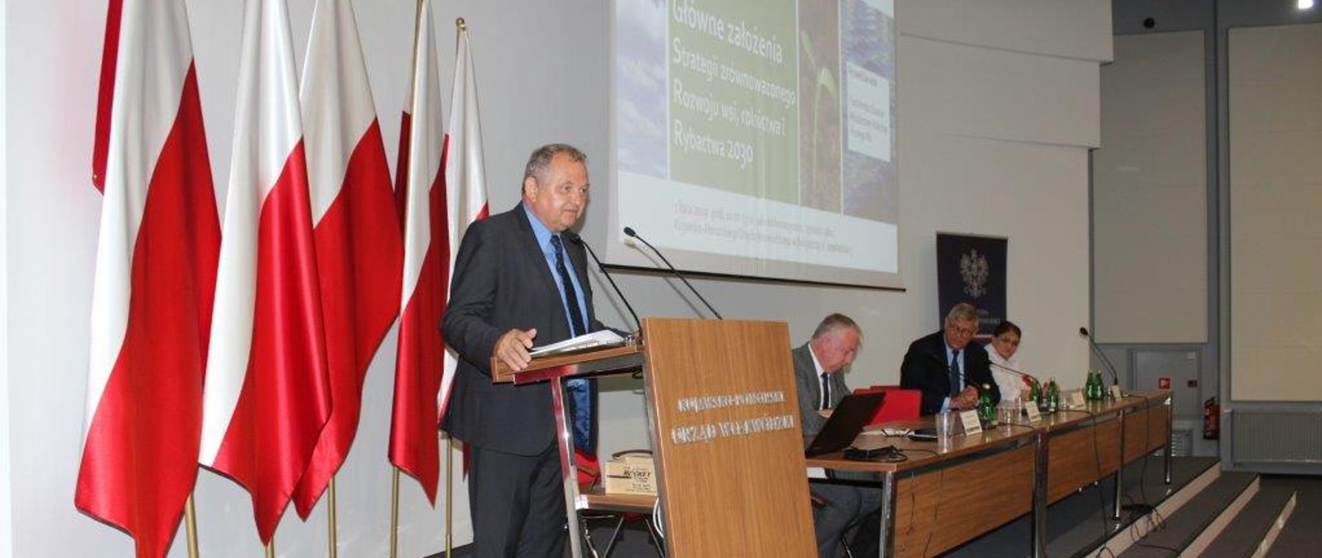 Podsekretarz stanu R. Zarudzki podczas wystąpienia