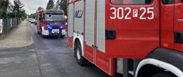 Wozy bojowe Państwowej Straży Pożarnej podczas działań
