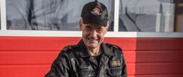 Józef Stańczak po tradycyjnym strażackim pożegnaniu.