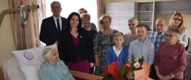 Uroczystość setnych urodzin Pani Józefy Kutyły odbyła się w domu rodzinnym w miejscowości Drożanki
