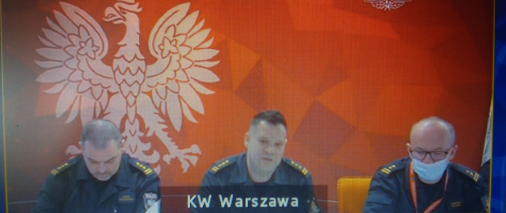 Wideokonferencja Z-cy Mazowieckiego Komendanta Wojewódzkiego PSP