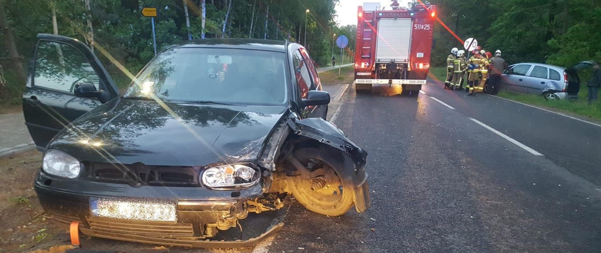 CHOJNIKI – ZDERZENIE DWÓCH SAMOCHODÓW