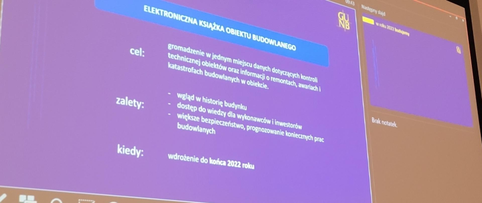 „Infografika o Elektronicznej Książce Obiektu Budowlanego z celem, zaletami i datą wdrożenia do końca 2022 roku.”